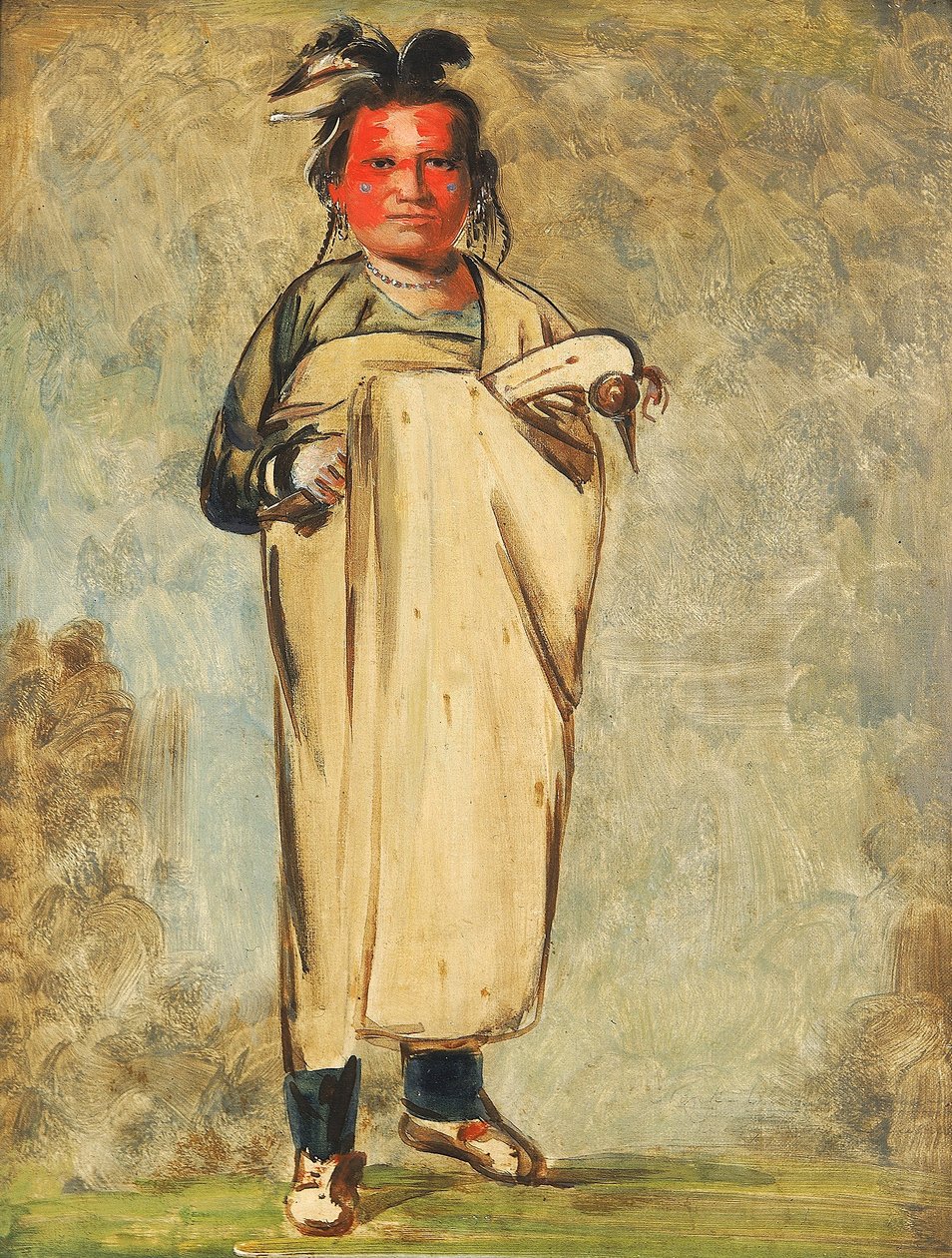 Káw-kaw-ne-chóo-a, un brave - George Catlin