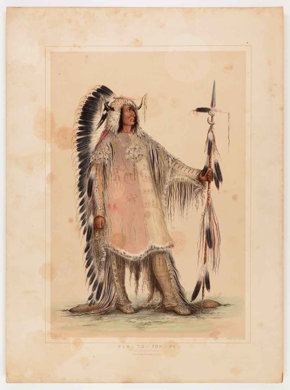 Mah-to-toh-pa, le chef des Mandans - George Catlin