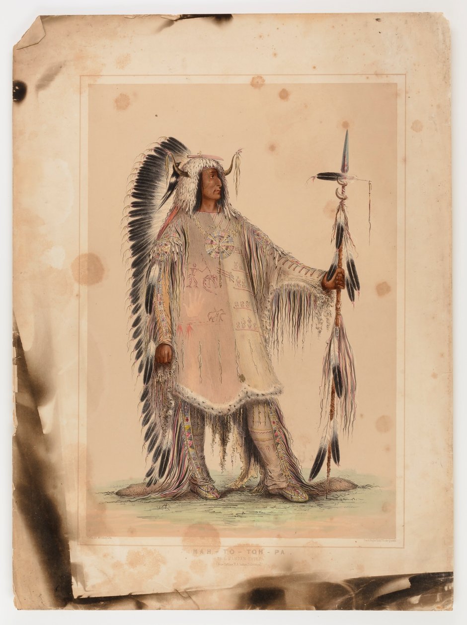 Mah-to-toh-pa, le chef des Mandans - George Catlin