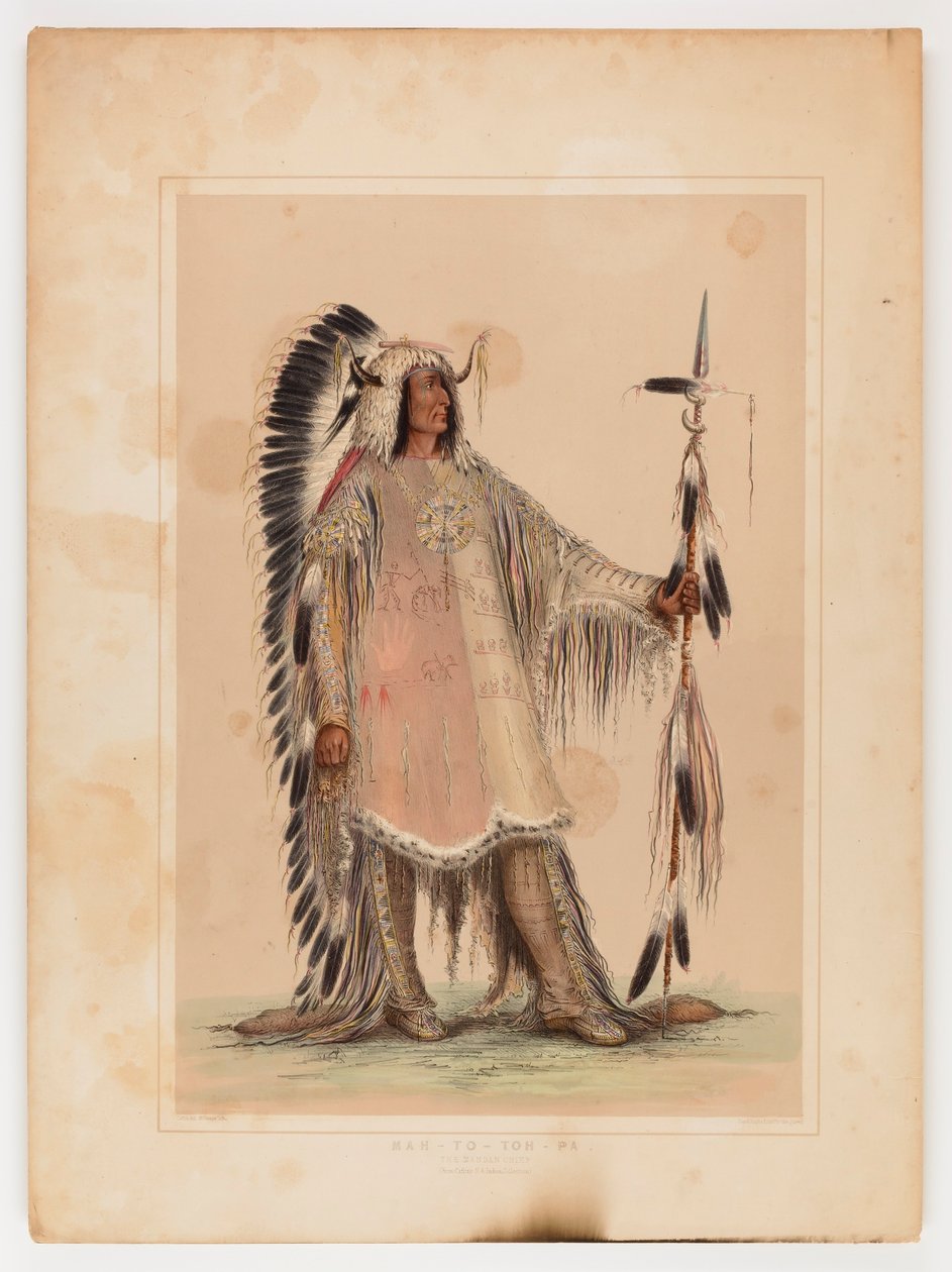Mah-to-toh-pa, le chef des Mandans - George Catlin