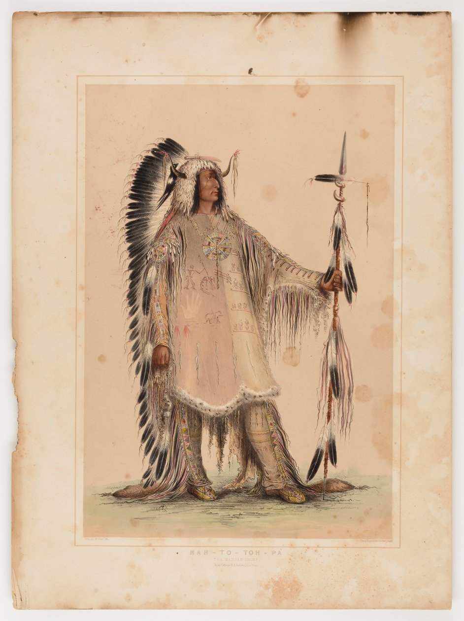 Mah-to-toh-pa, le chef des Mandans - George Catlin