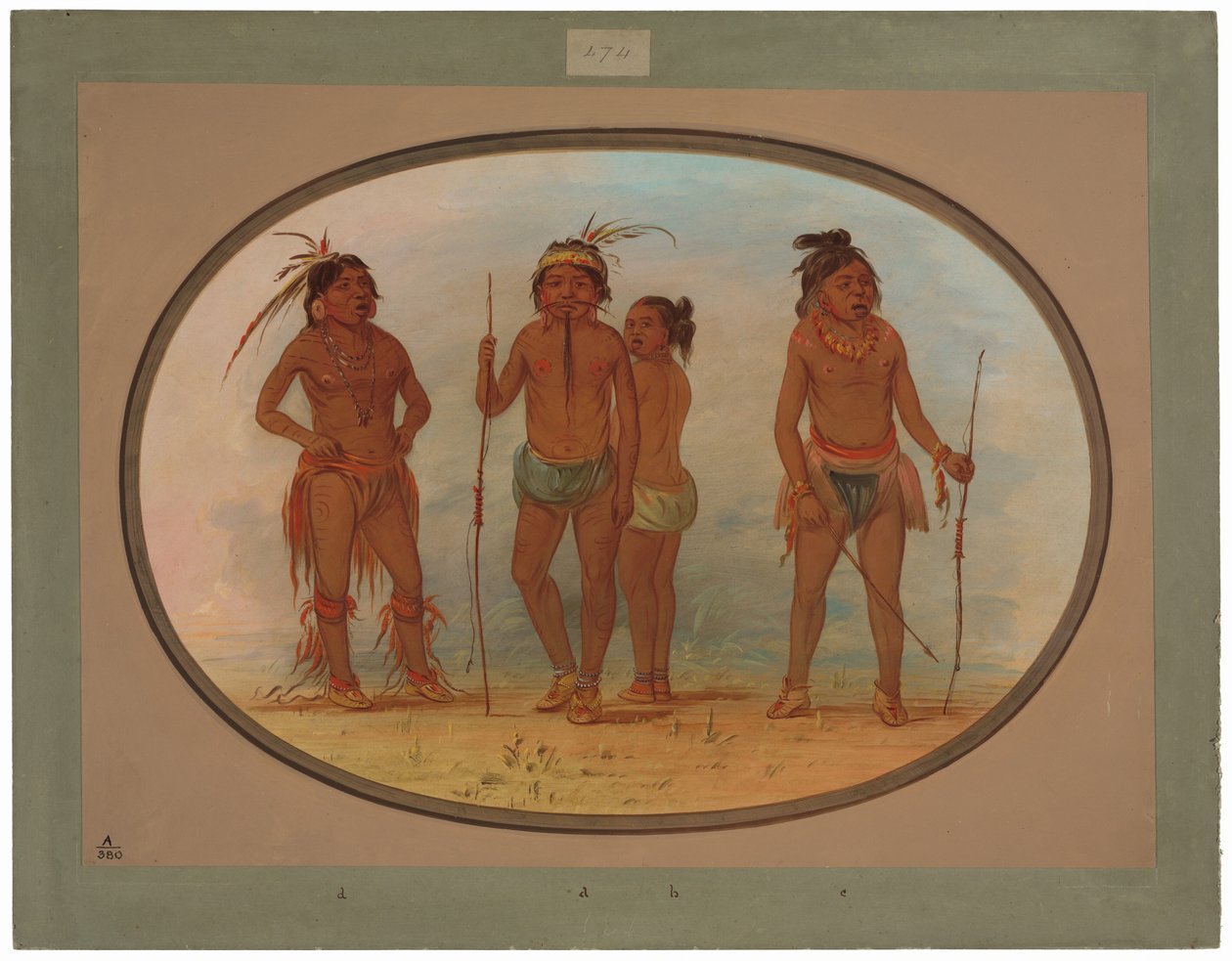 Membres de la tribu des Botocudo - George Catlin