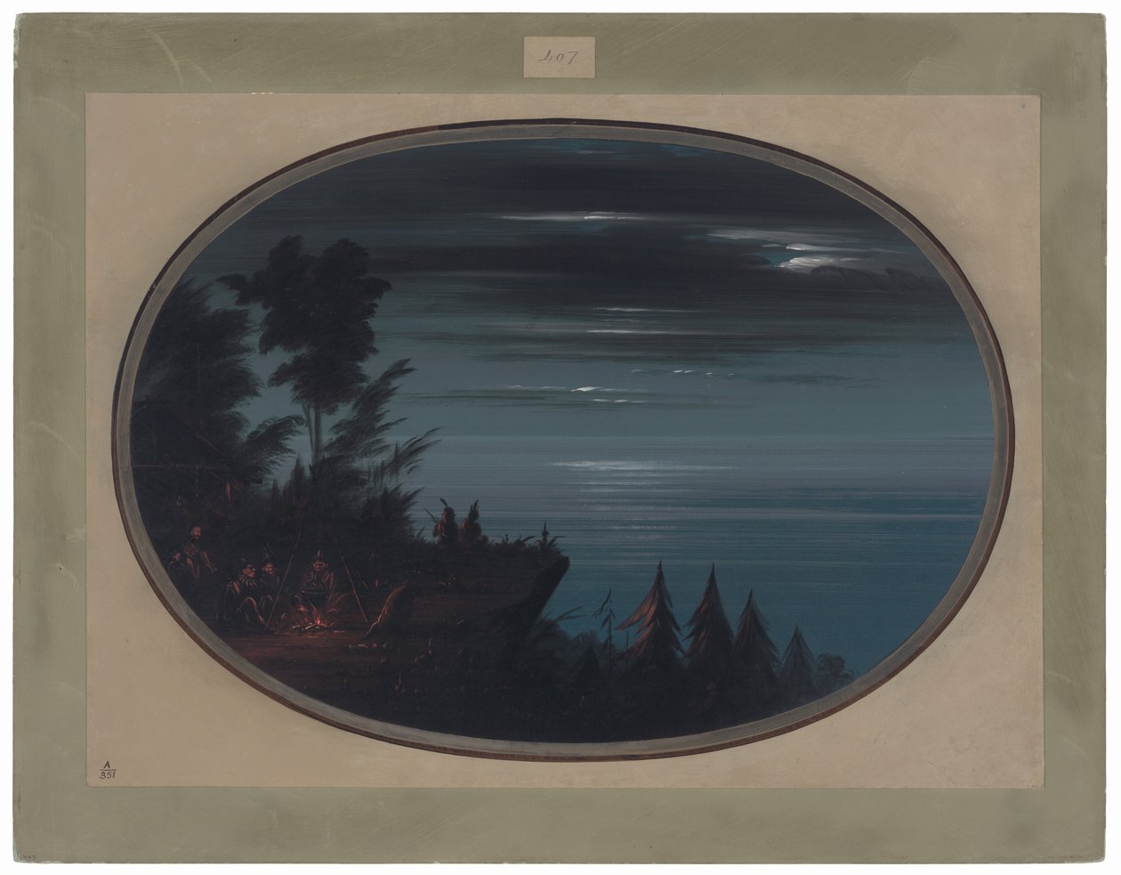 Village de Nayas la Nuit - George Catlin