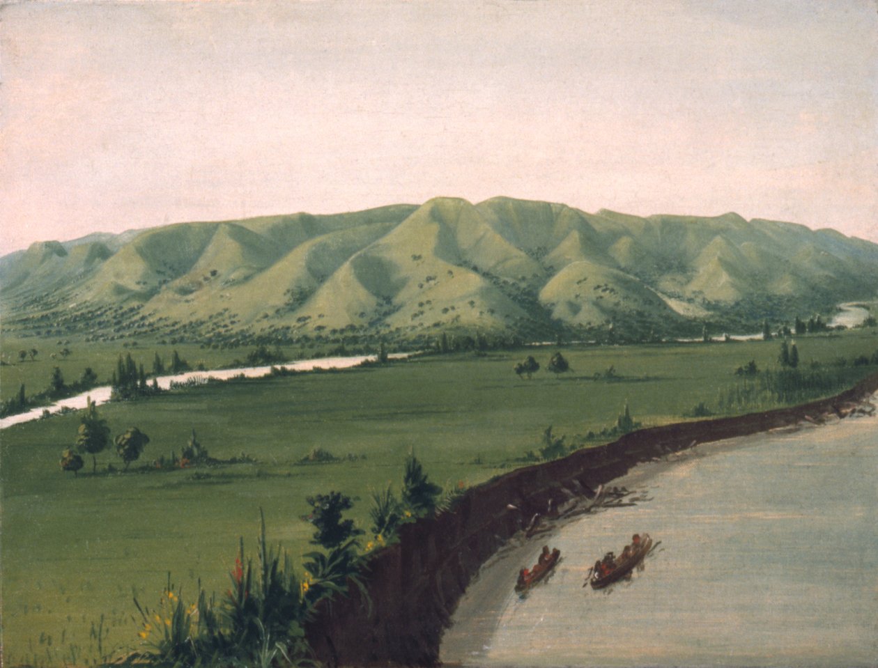 Nishnabottana Bluffs, à 1070 miles au-dessus de St. Louis - George Catlin