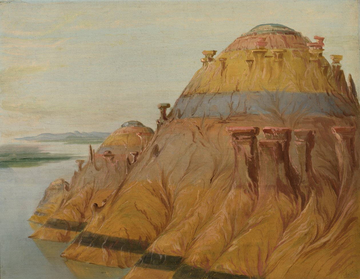 Le pittoresque Clay Bluff, à 1700 miles au-dessus de St. Louis - George Catlin