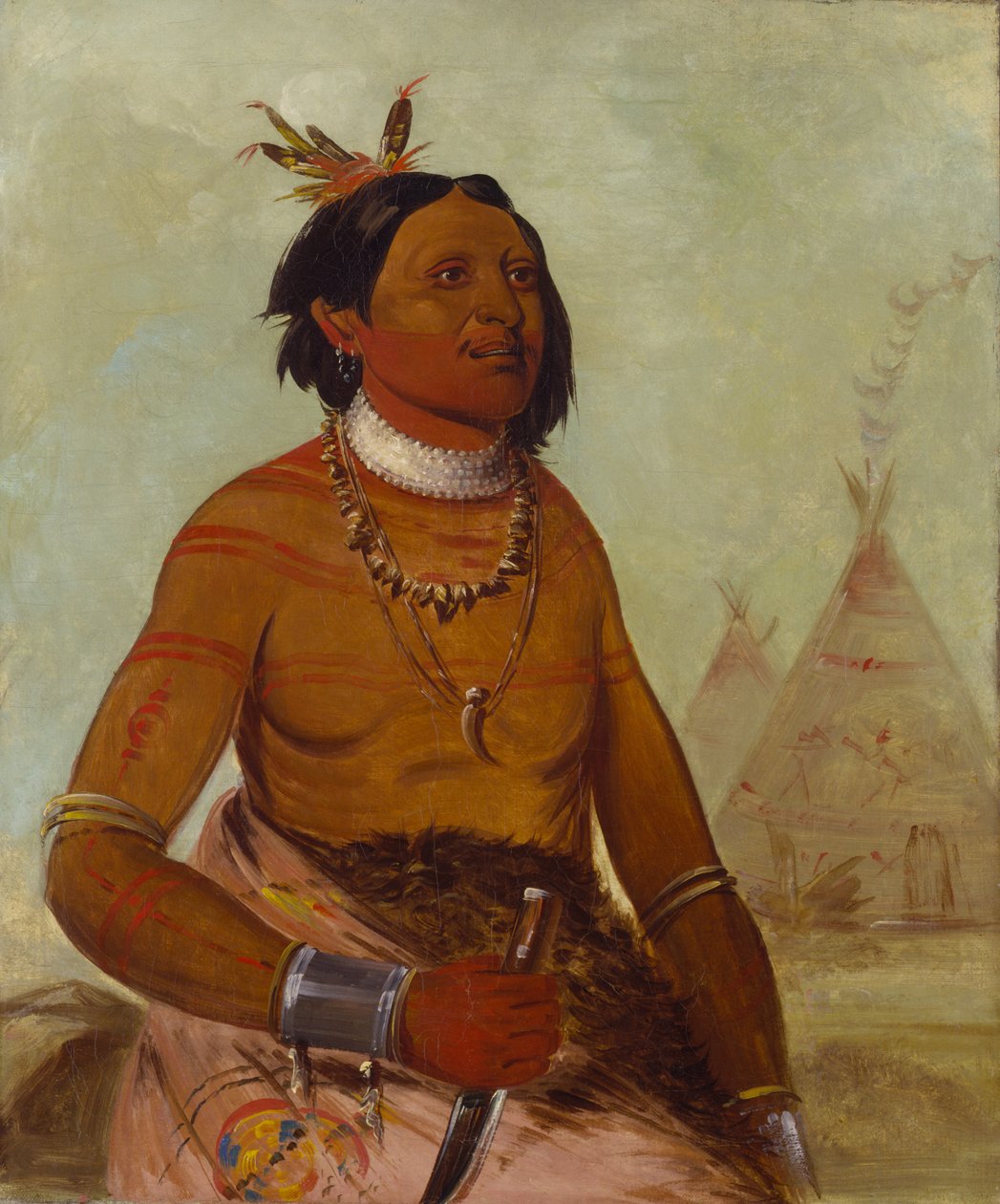 Quáy-hám-kay, coquille de pierre, un brave - George Catlin
