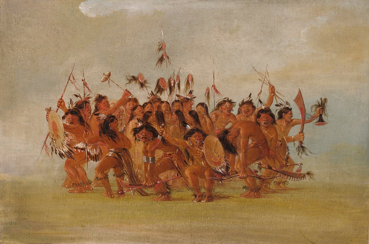 Scalp Dance, embouchure de la rivière Teton - George Catlin