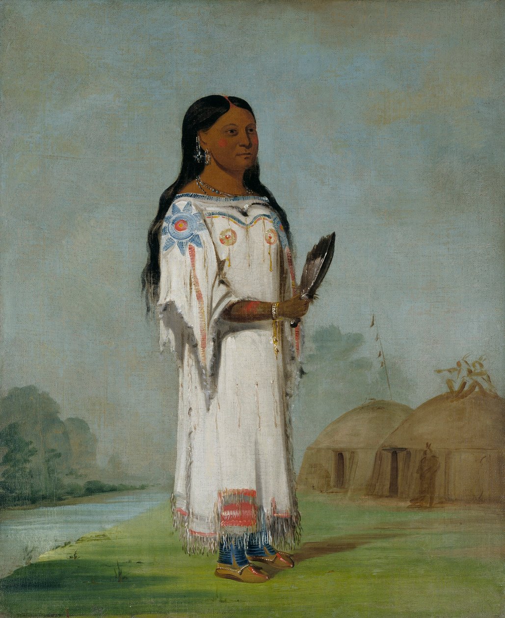 Seet-sé-be-a, Midday Sun, une jolie fille - George Catlin