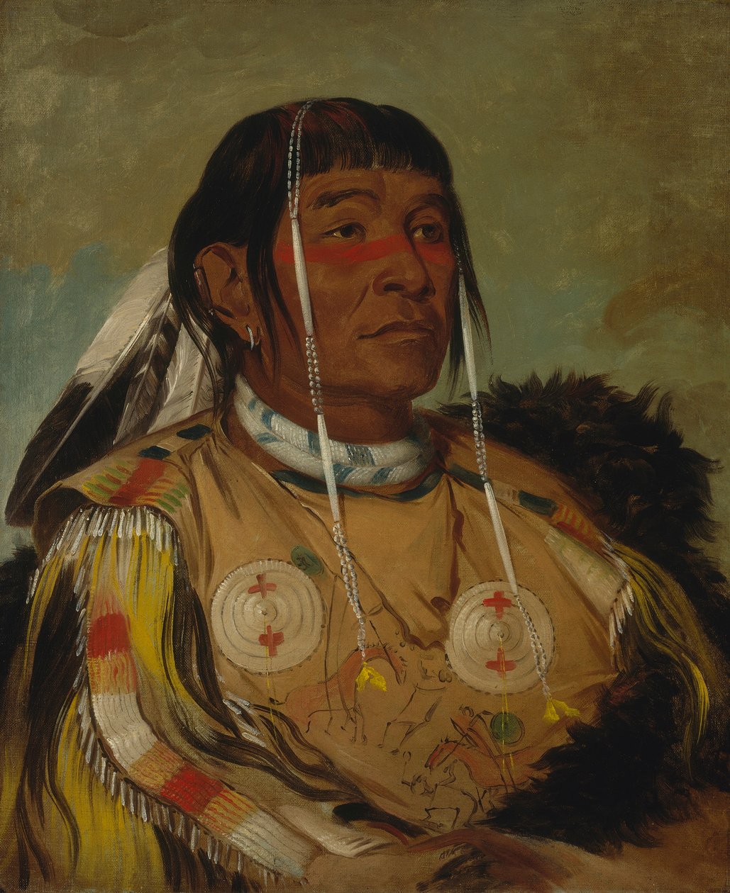 Sha-có-pay, Les Six, chef des Ojibwa des plaines - George Catlin