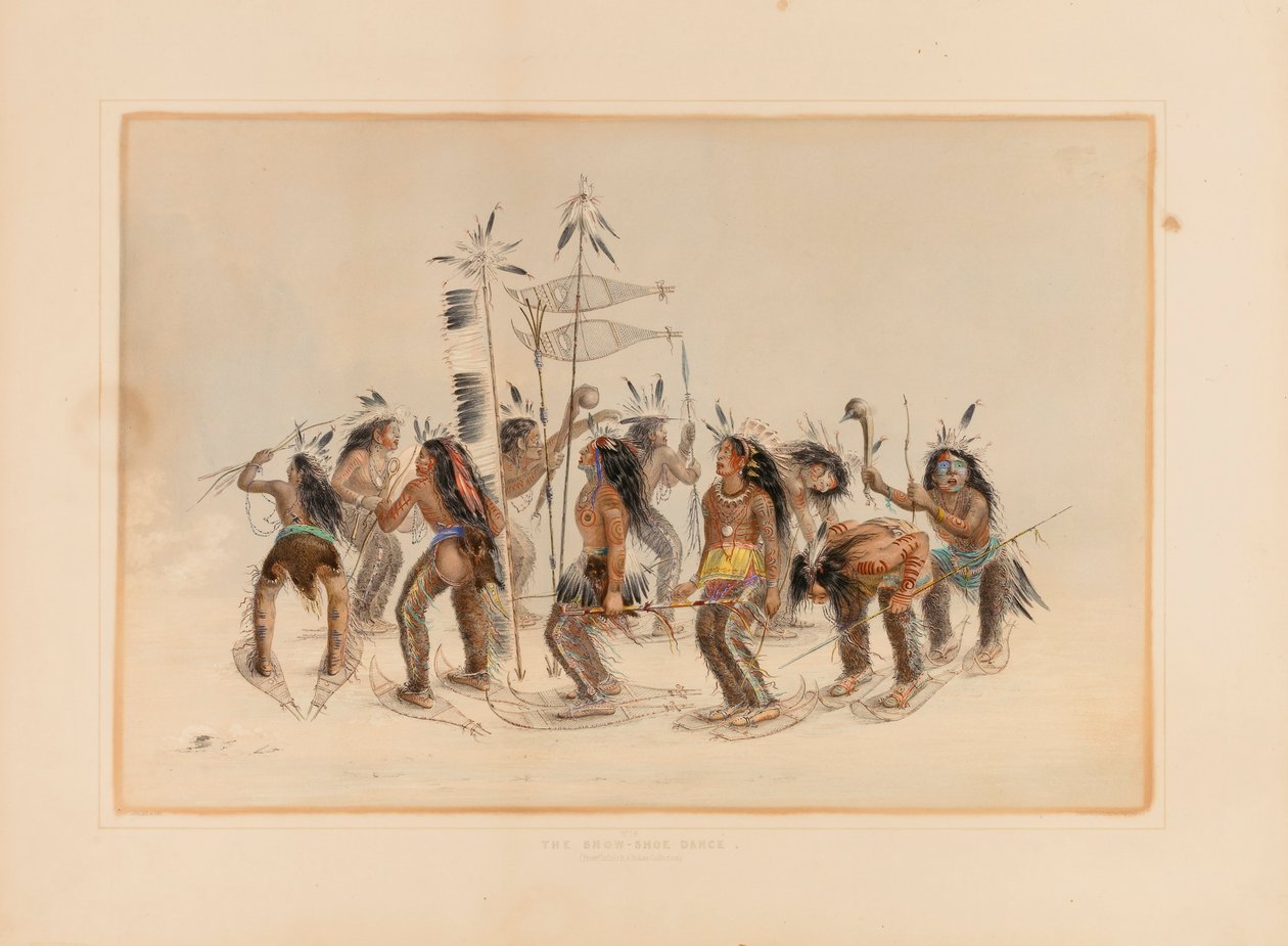 Danse en raquettes--no. 14 - George Catlin
