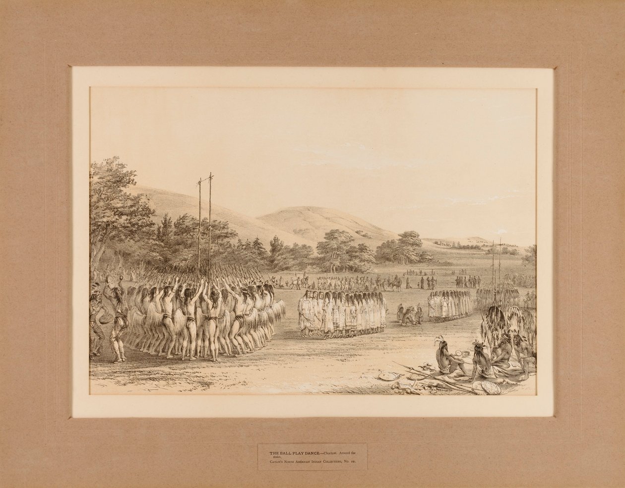 La danse du jeu de balle--no. 22 - George Catlin