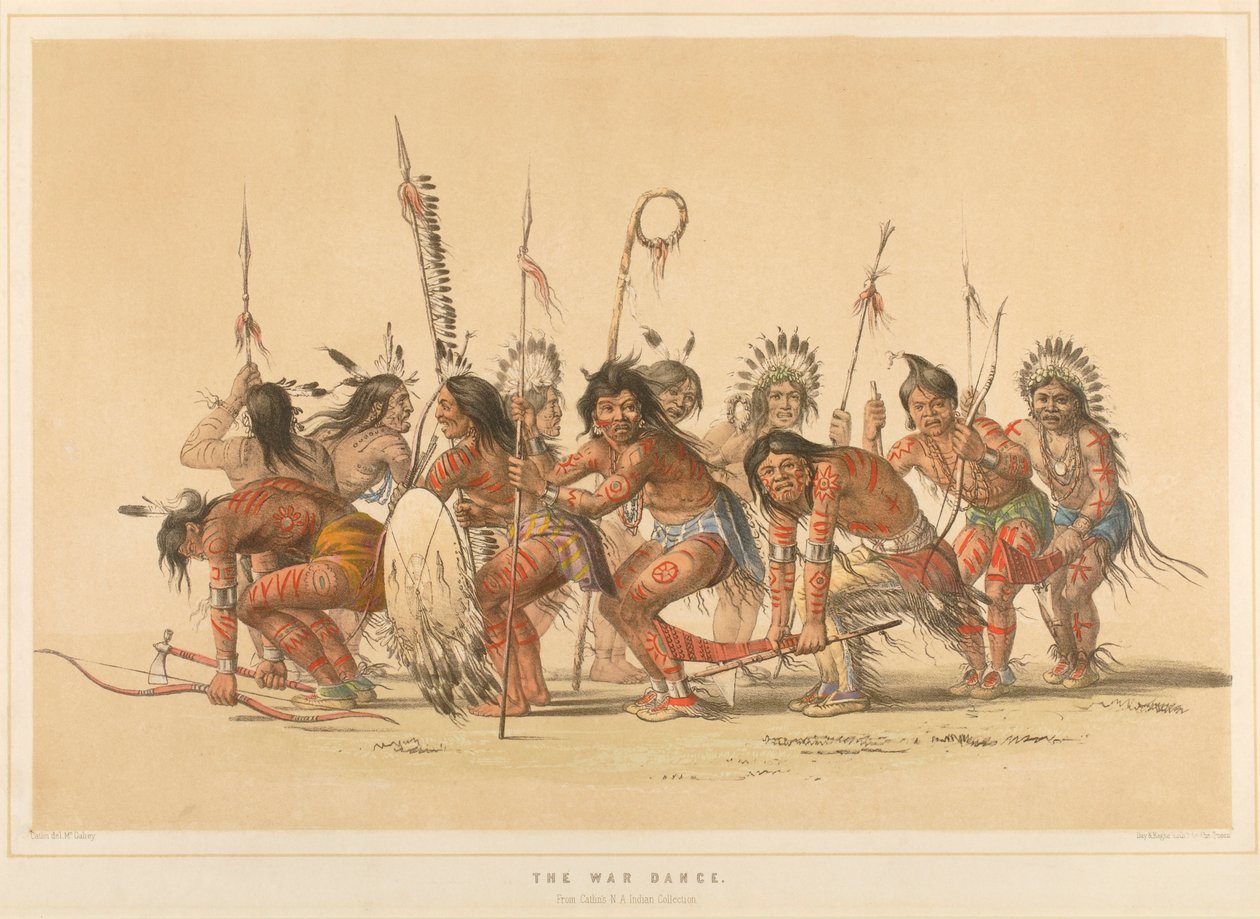 La danse de guerre, du portfolio «The North American Indian» - George Catlin
