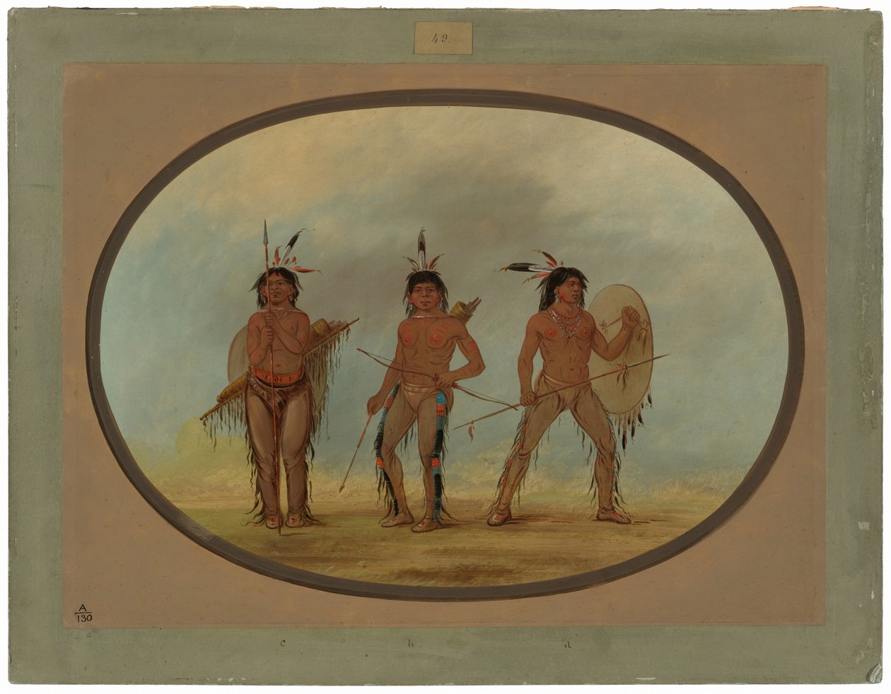 Trois guerriers Cheyenne - George Catlin