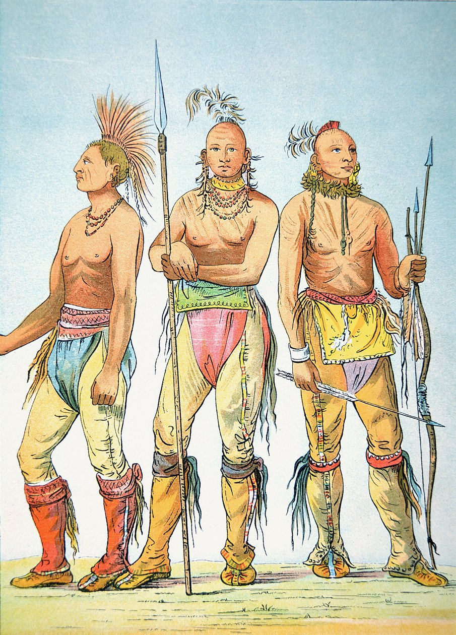 Trois Braves Osage - George Catlin