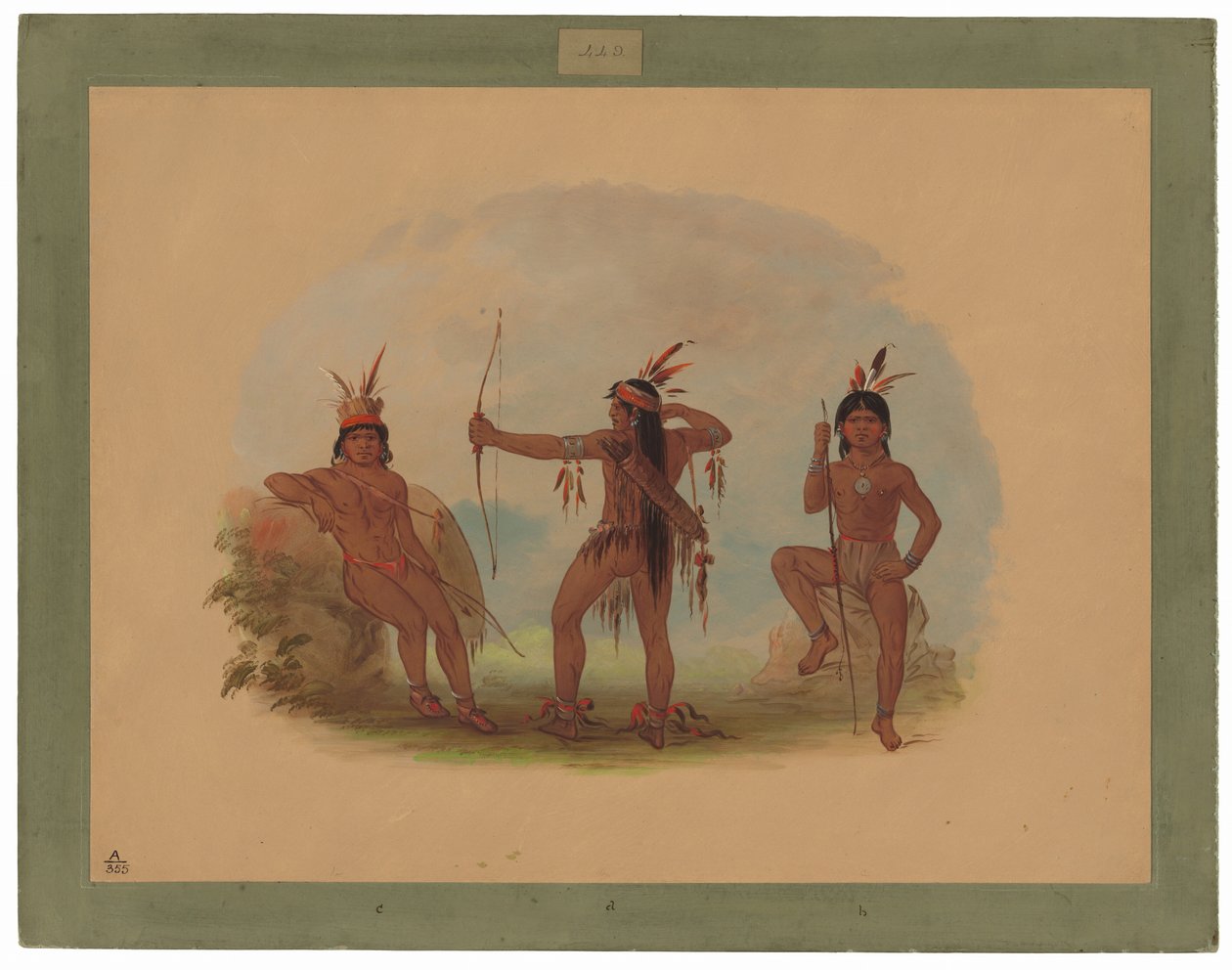 Trois Indiens Woyaway - George Catlin