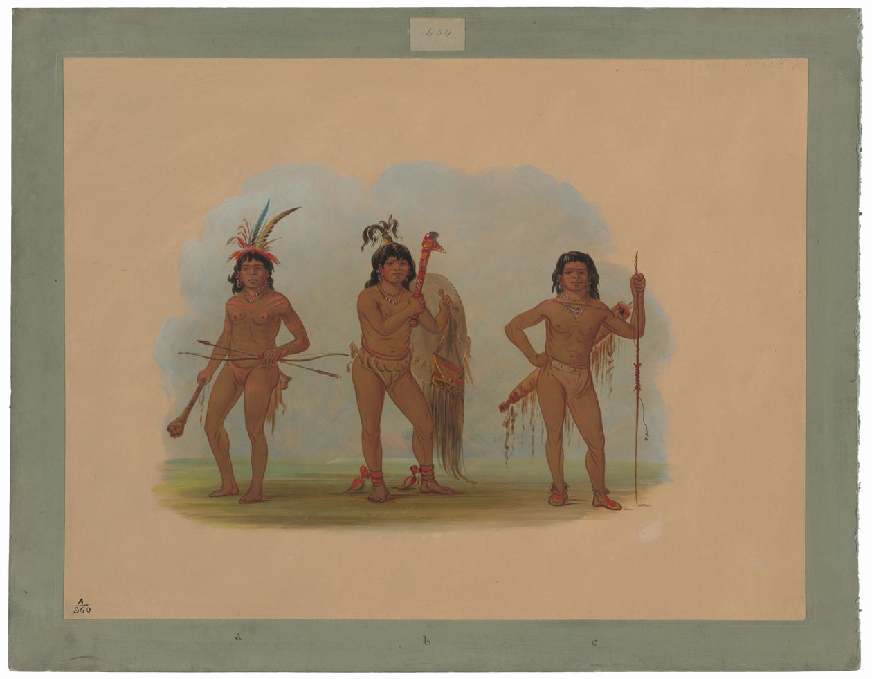 Trois Indiens Zurumati - George Catlin