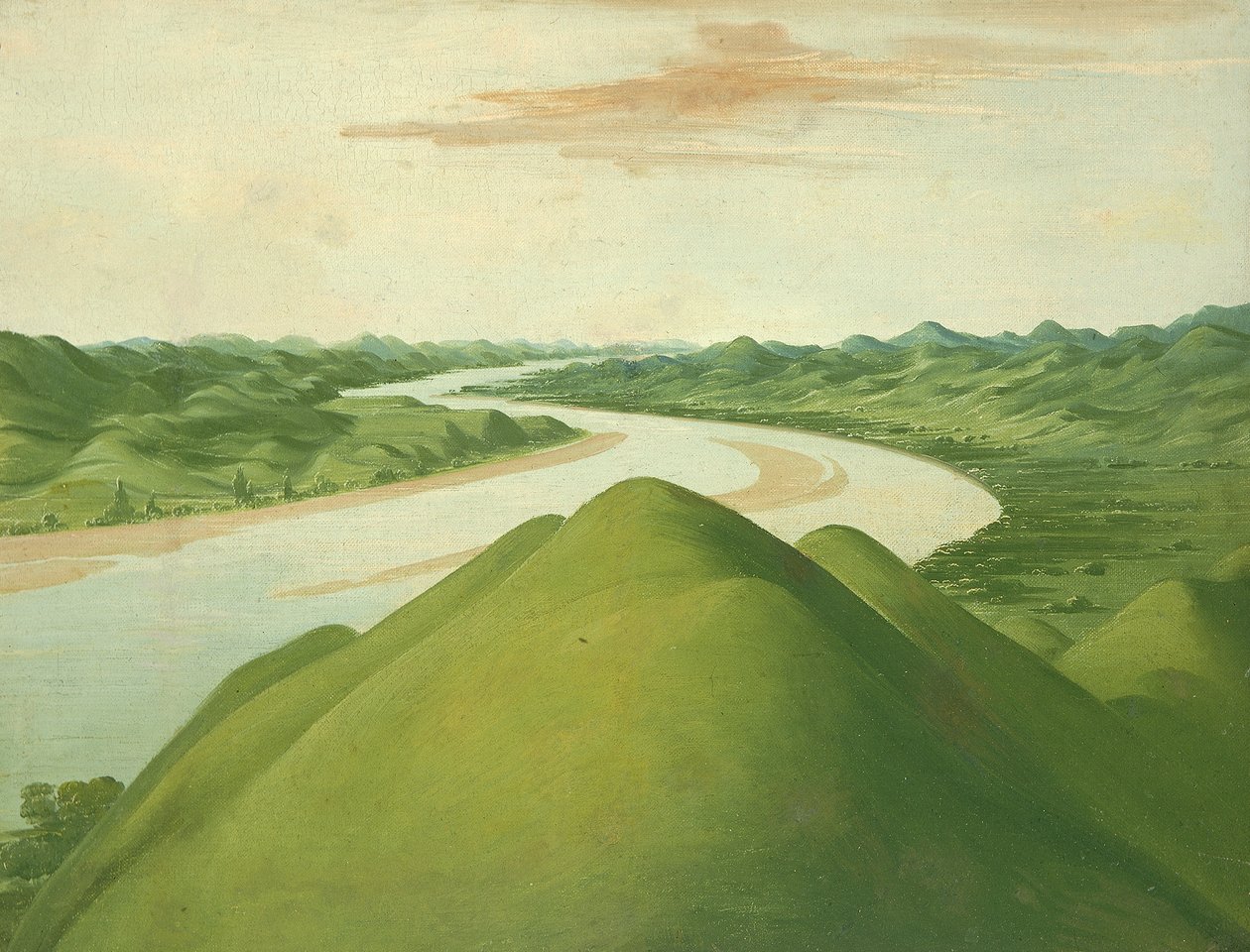Vue dans les Cross Timbers, Texas - George Catlin