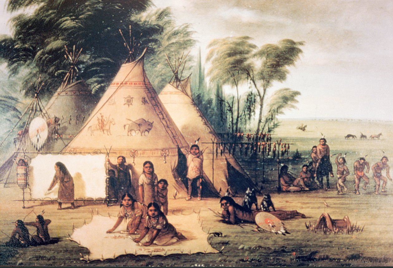 Village de la tribu des Sioux d