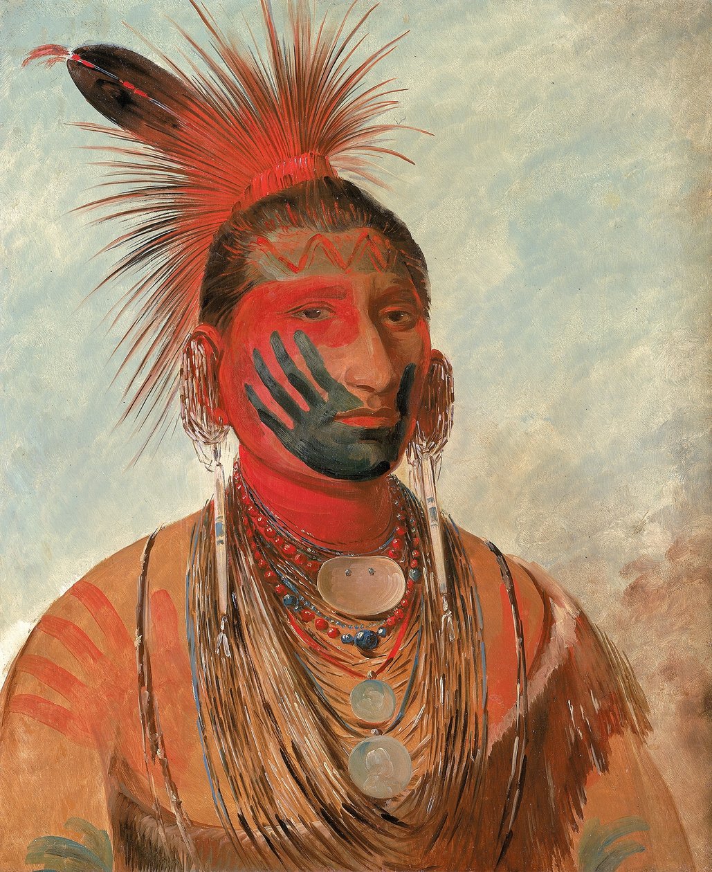 Wash-ka-mon-ya, le Danseur Rapide, un guerrier - George Catlin