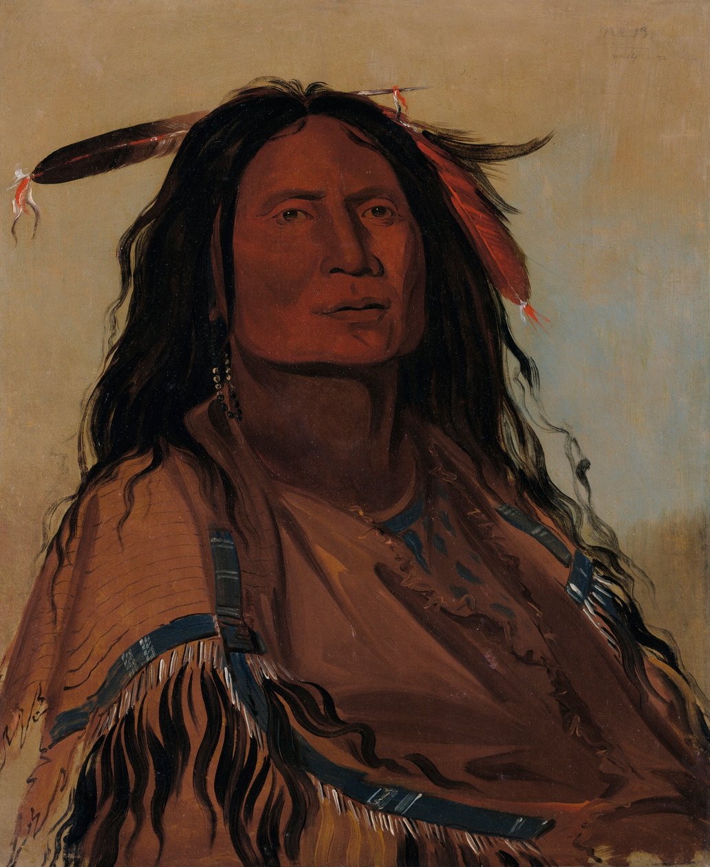 Wúk-mi-ser, Maïs, un guerrier du Miniconjou - George Catlin