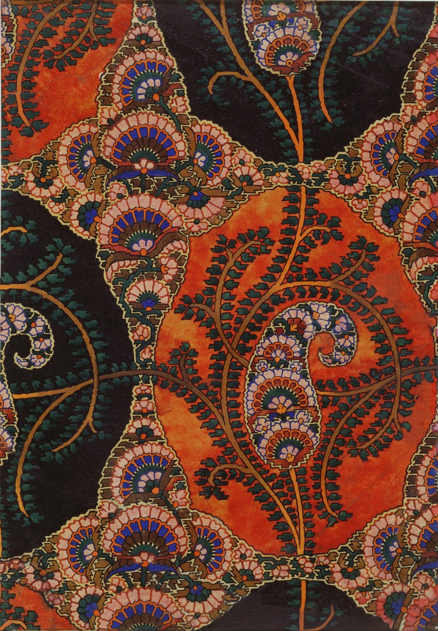 Conception de tissu pour châles de Paisley, c.1871 - George Charles Haite
