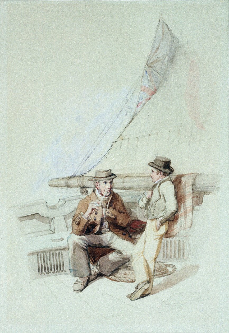 Bramble et Jack emmenés dans un port français - George Clarkson Stanfield