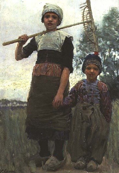 Petits faneurs, Hollande du Nord - George Clausen