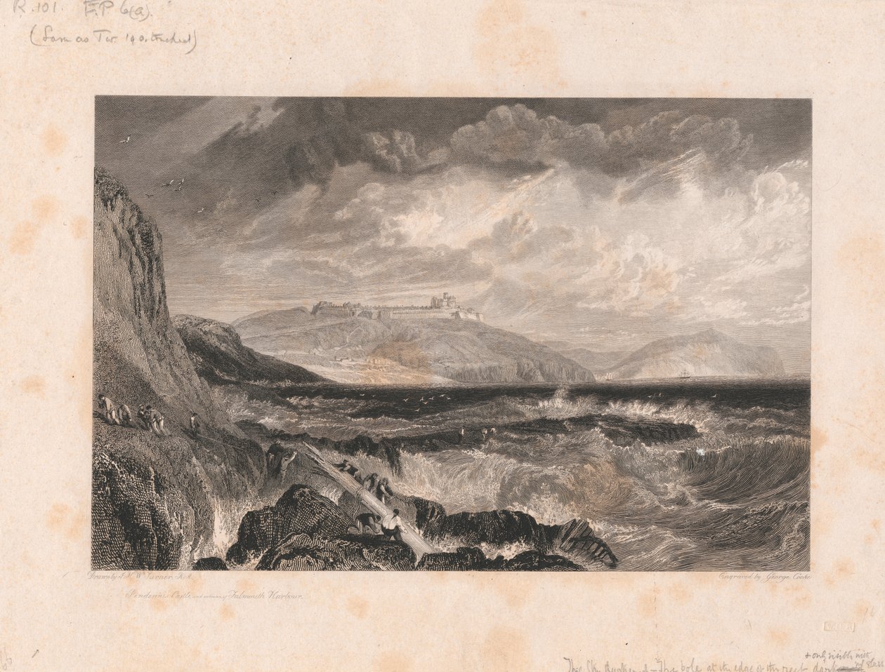 Château de Pendennis et entrée du port de Falmouth - George Cooke