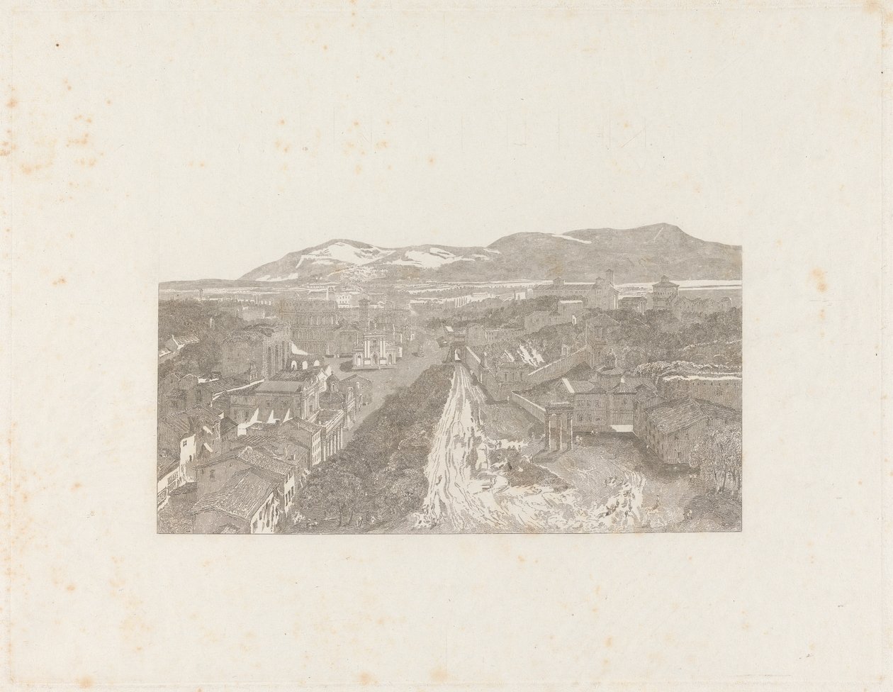 Le Forum romain depuis la tour du Capitole - George Cooke