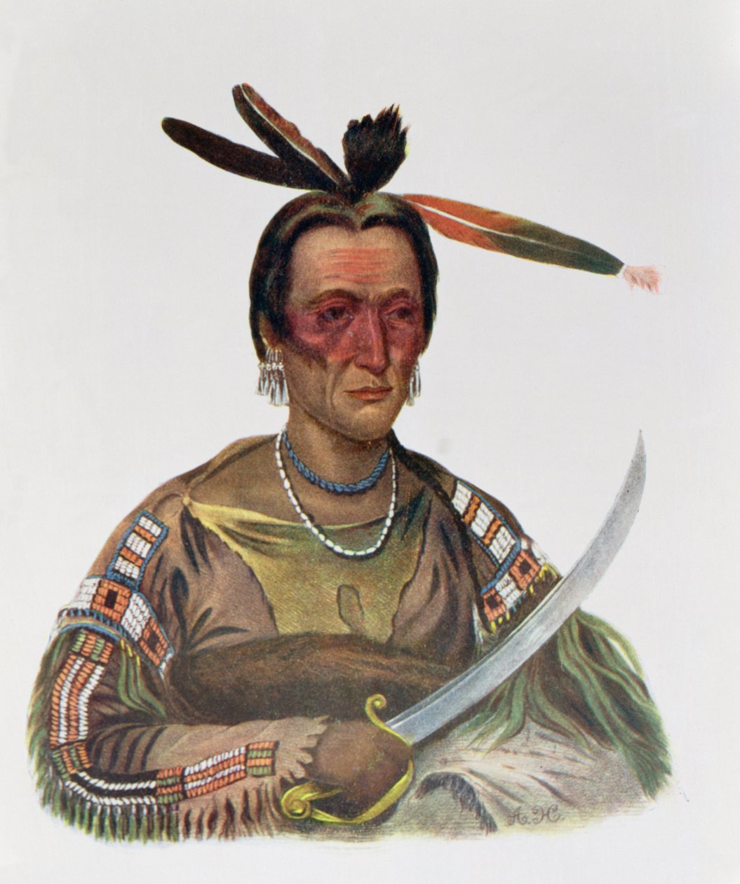 To-Ka-Cou, chef Sioux Yankton, 1837, illustration de 