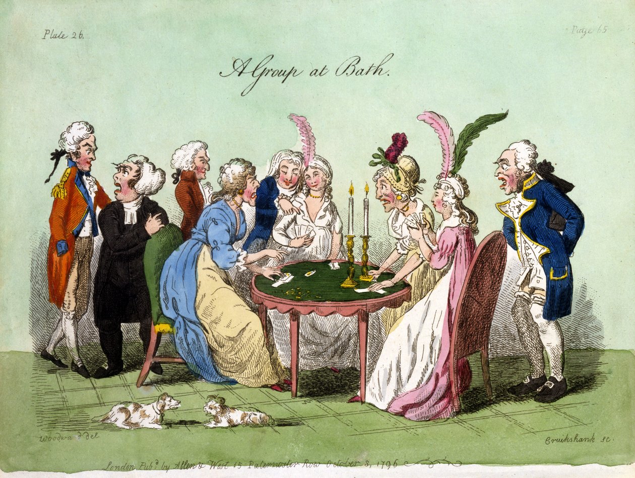 Un groupe à Bath, 1796 - George Cruikshank