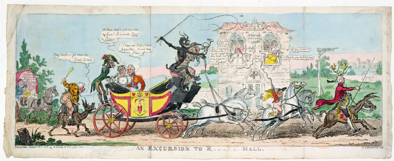 Une excursion dans R.... Hall - George Cruikshank