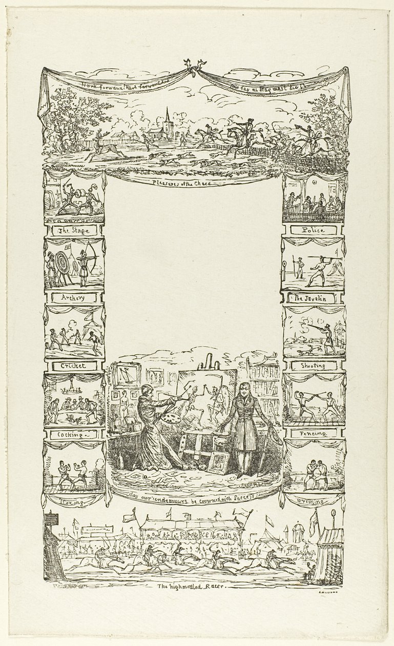 Anecdotes : Bordure pour une page de titre - George Cruikshank