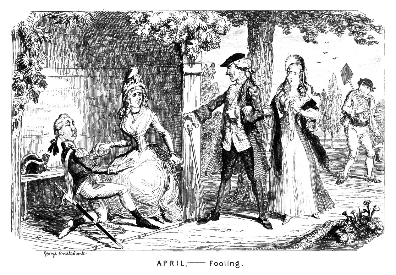 Avril - Plaisanterie, c1839 - George Cruikshank