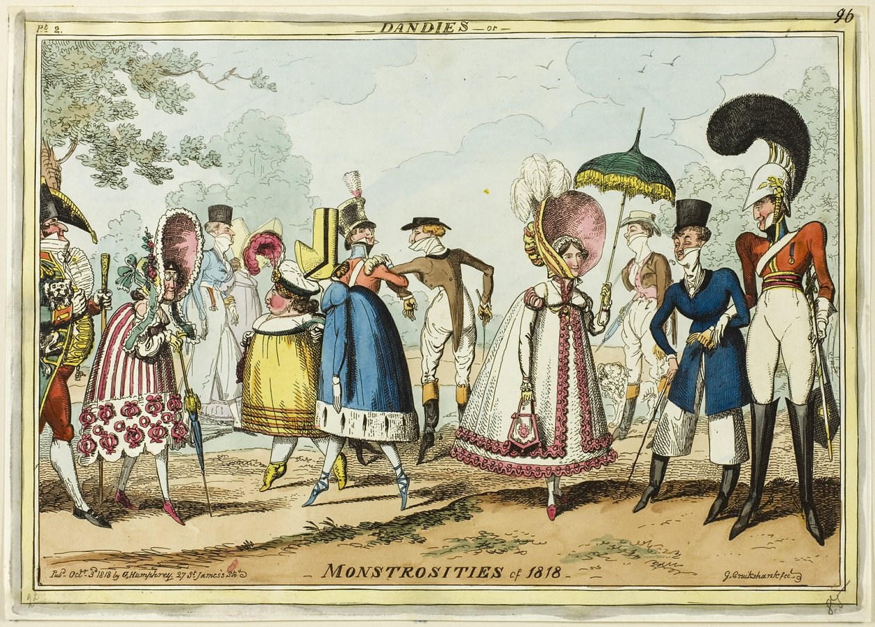 Dandies ou Monstruosités de 1818 - George Cruikshank