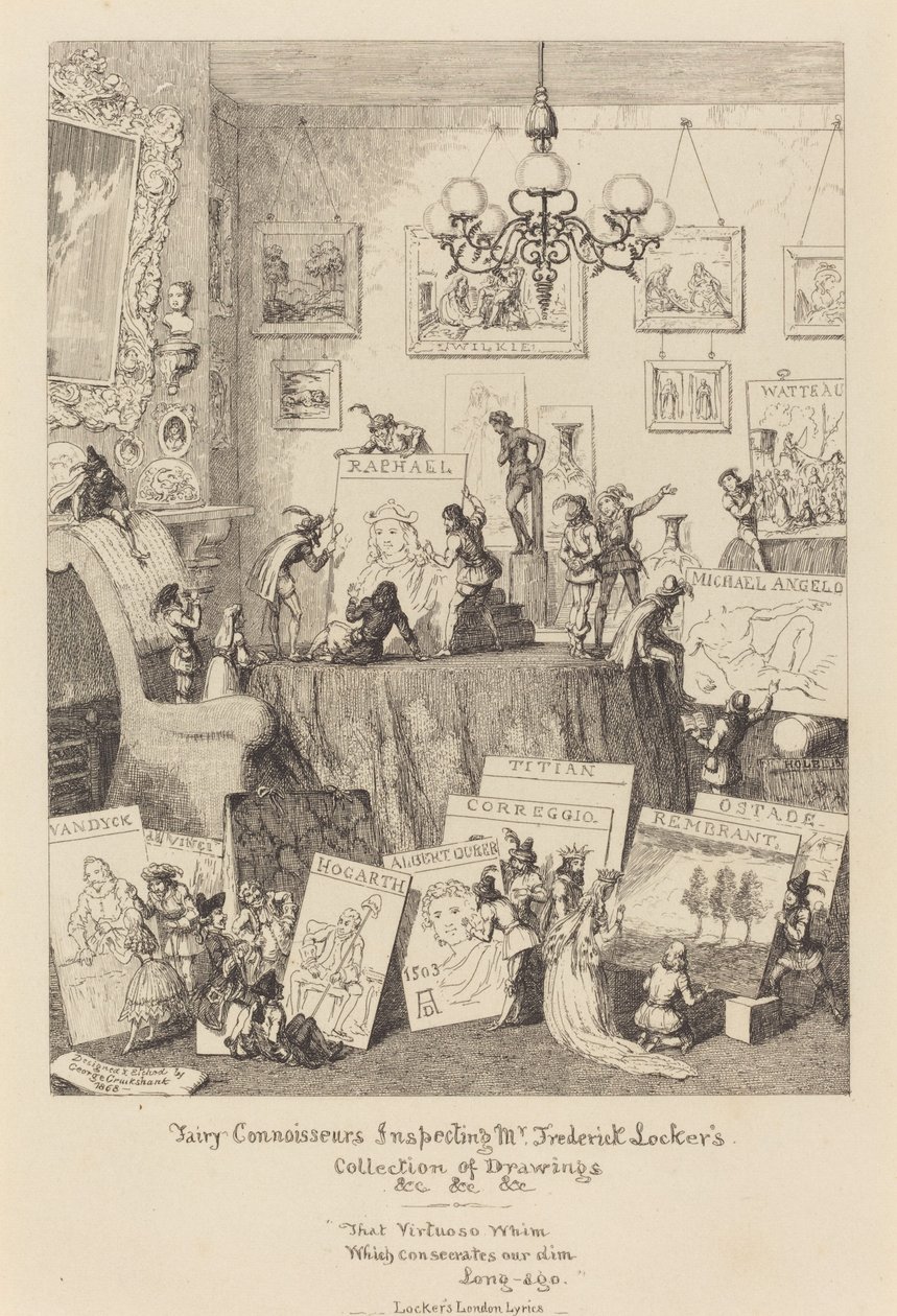 Les connaisseurs de fées inspectant la collection de dessins de M. Frederick Locker - George Cruikshank