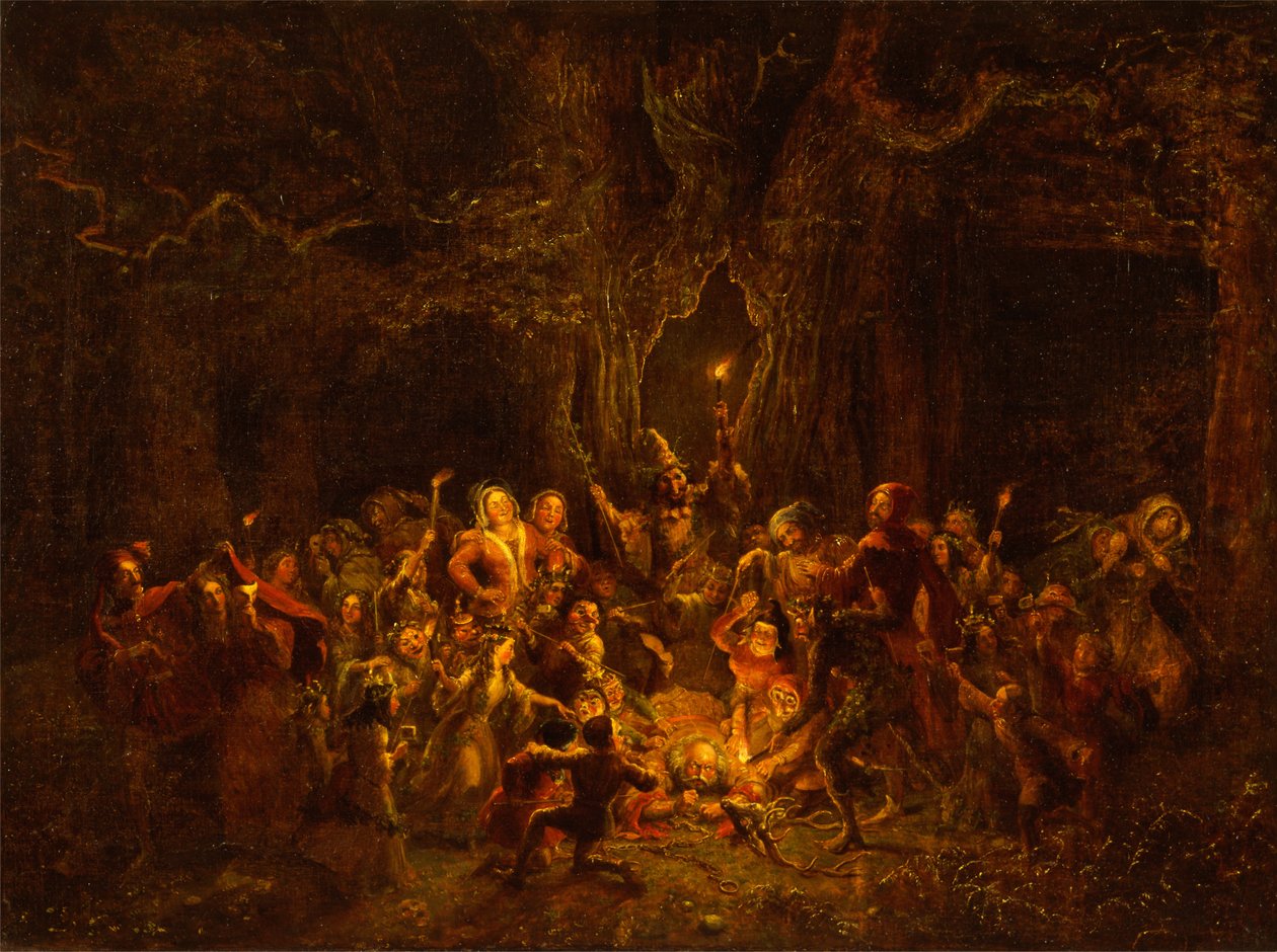Chêne de Herne, extrait de "Les joyeuses femmes de Windsor", V, v - George Cruikshank