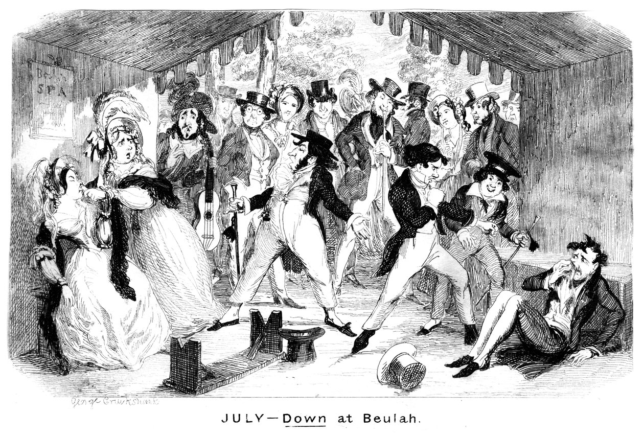 Juillet - En bas à Beulah, vers les années 1840 - George Cruikshank
