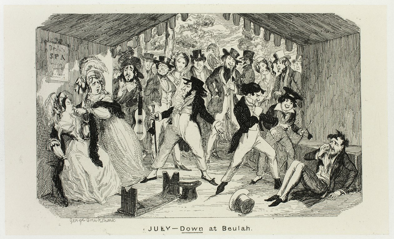 Juillet - Down at Beulah from George Cruikshank