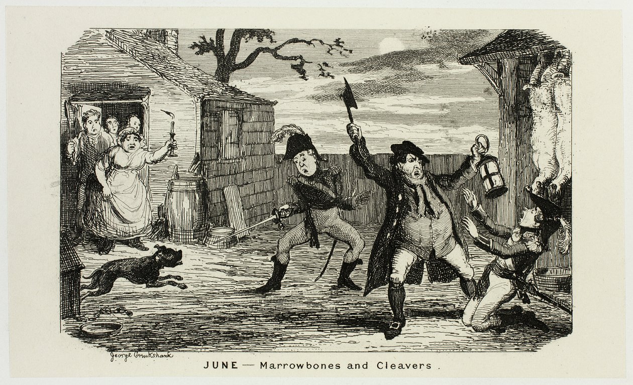 Juin - Marrowbones and Cleavers from George Cruikshank