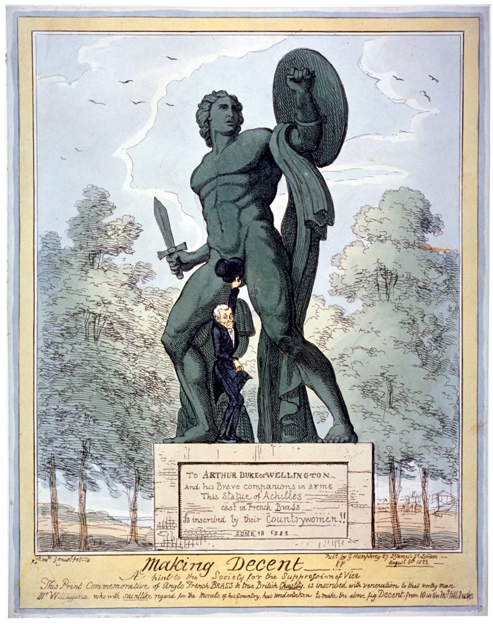 Faire convenable !! Un indice pour la société de suppression du vice..., 1822 - George Cruikshank