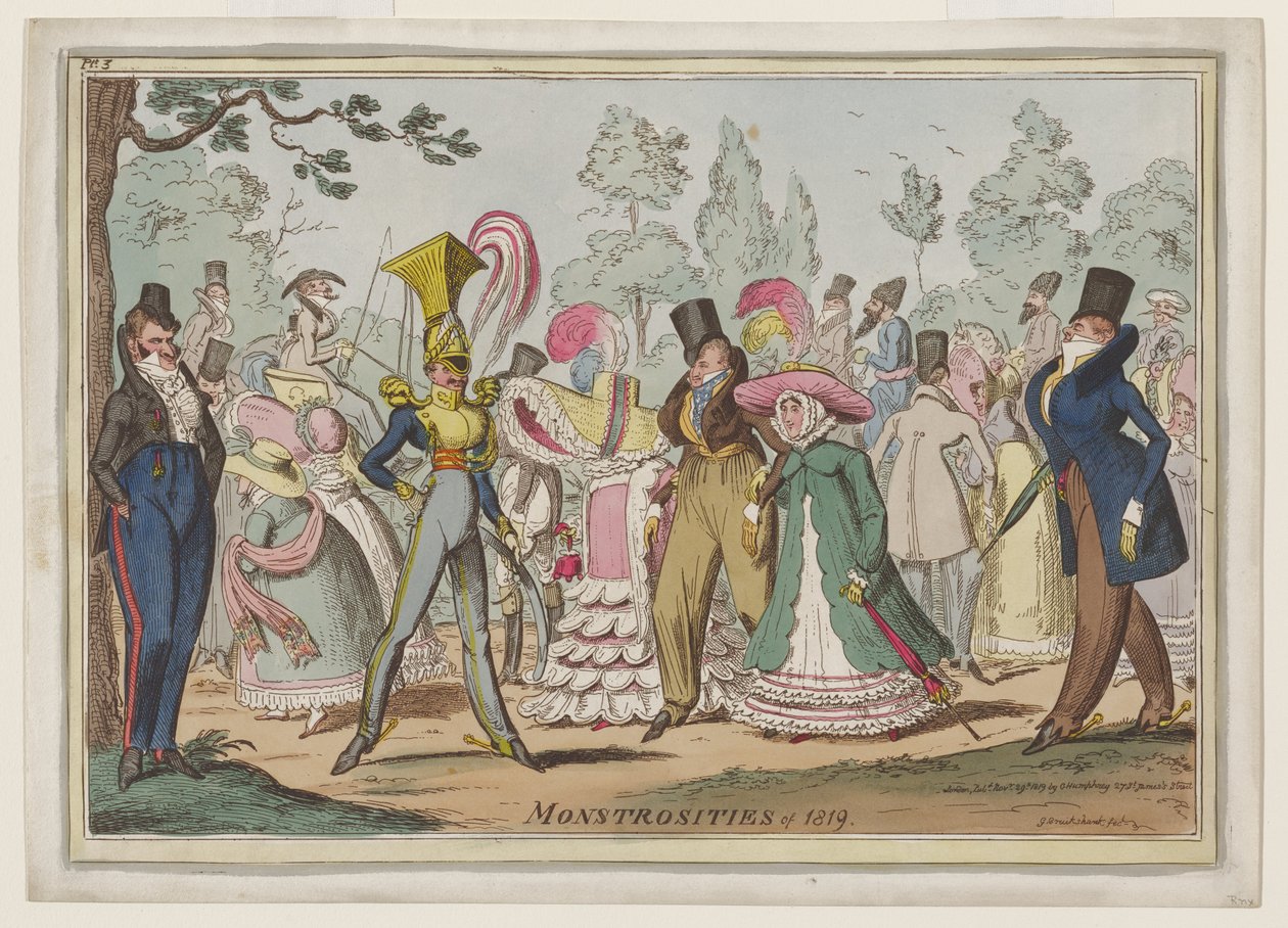 Les monstruosités de 1819 - George Cruikshank
