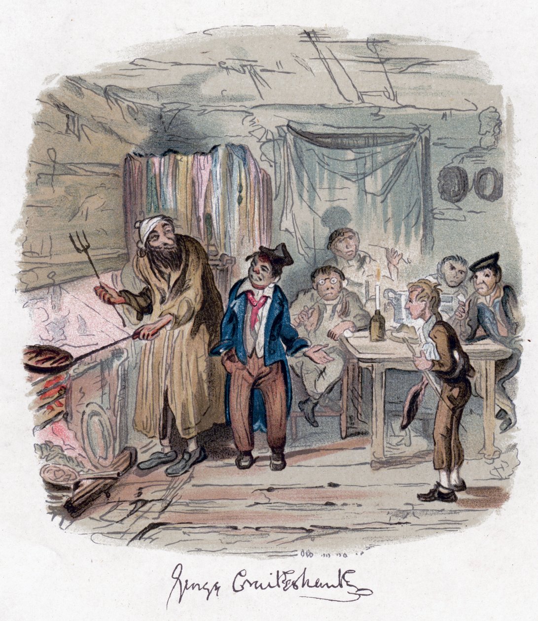 Oliver Twist, vers 1838 - George Cruikshank