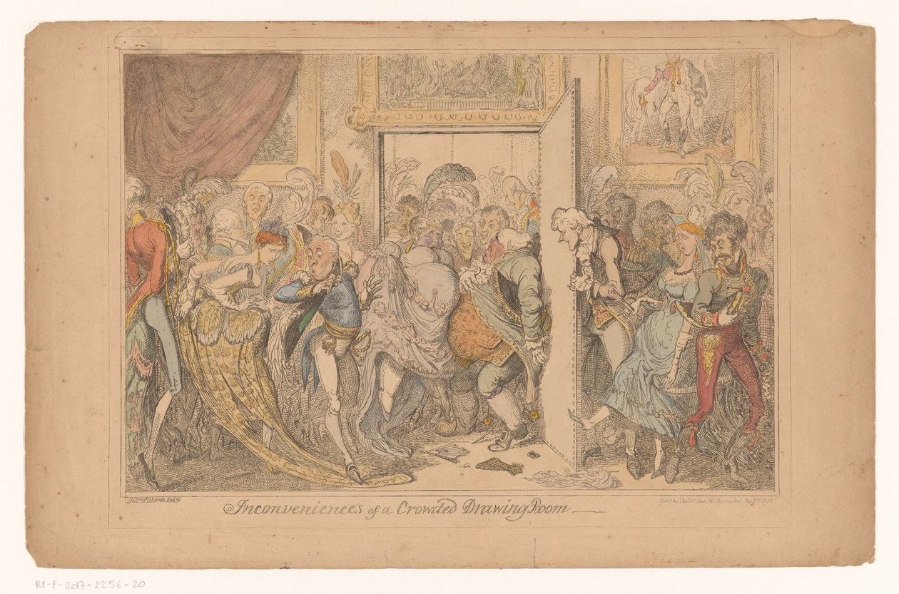 Salon surpeuplé - George Cruikshank