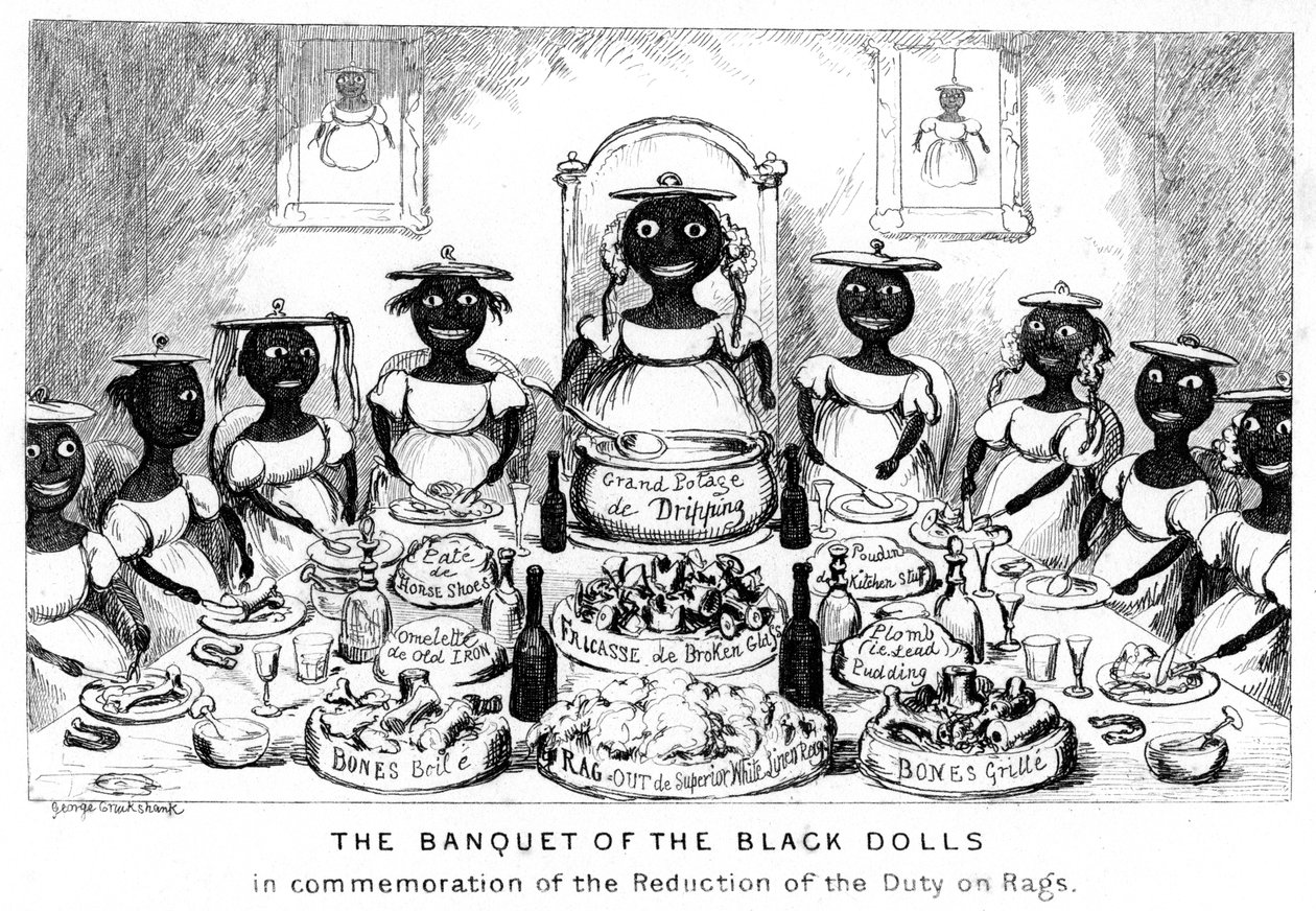 Le Banquet des poupées noires, 19ème siècle - George Cruikshank
