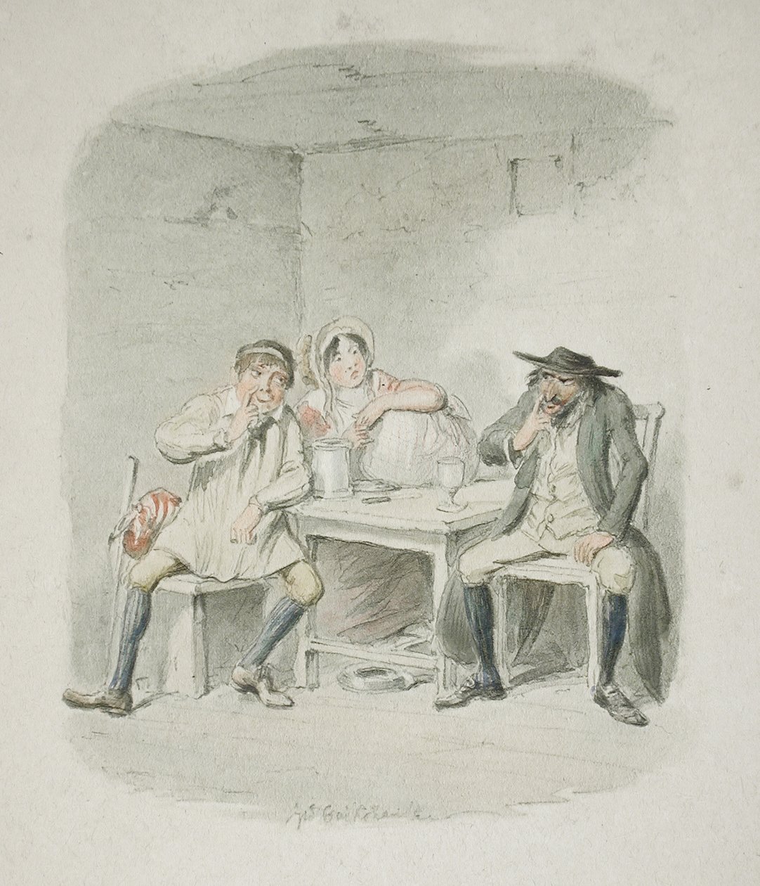 Le Juif et Morris Bosle commencent à se comprendre - George Cruikshank