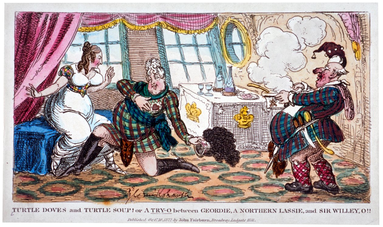 Tourterelles et soupe de tortue !!, 1822 - George Cruikshank