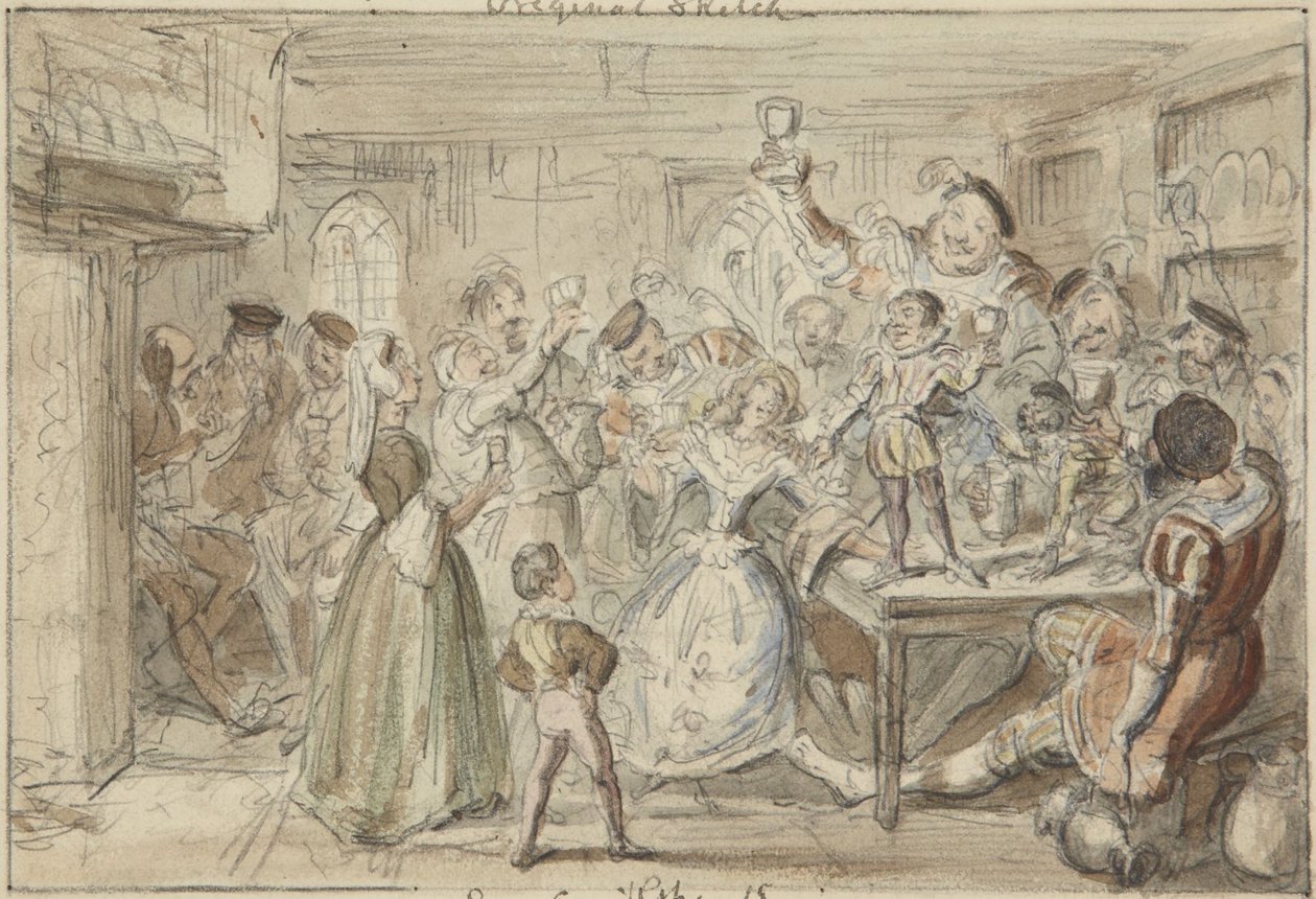 Xit, voici Sir Narcissus Le Grand en train de divertir ses amis le jour de son mariage - George Cruikshank
