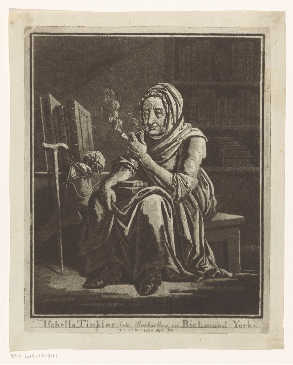 Portrait de la libraire Isabella Tinkler de Richmond à l