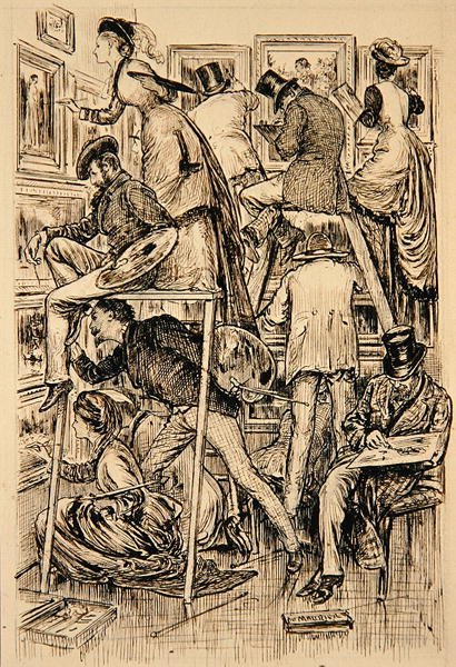 Jour de vernissage à la Royal Academy - George du Maurier
